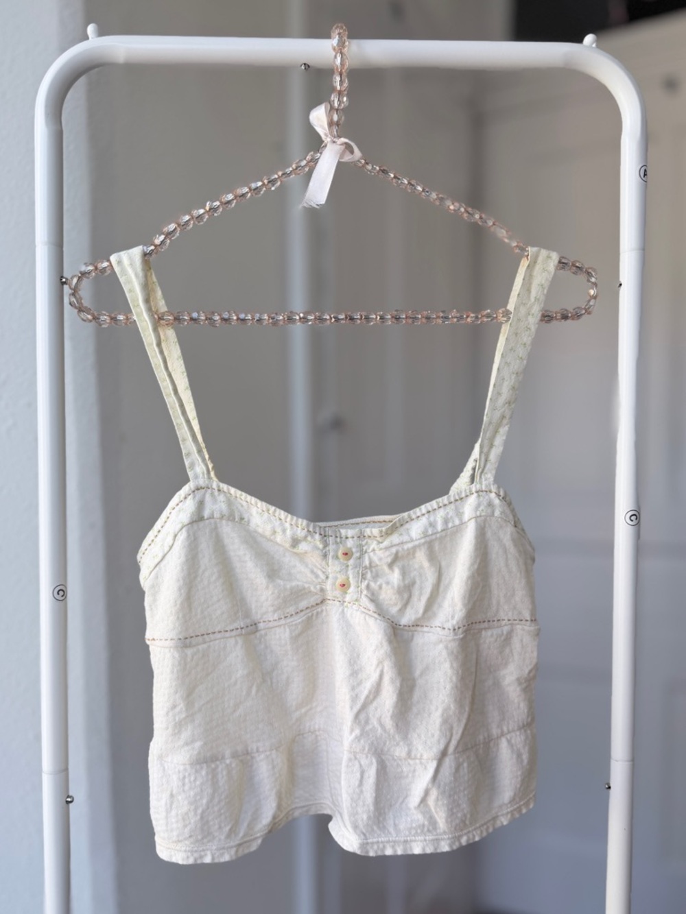 Vintage 2000s y2k Free People 100% cotton cropped sleep top